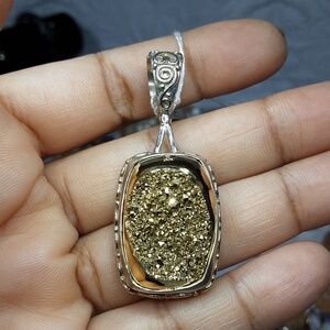 925 Druzy pendant